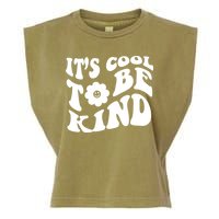 It's Cool To Be Kind Retro Quote Garment-Dyed Women's Muscle Tee