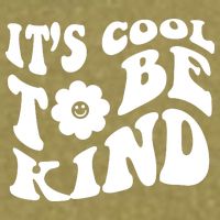 It's Cool To Be Kind Retro Quote Garment-Dyed Women's Muscle Tee