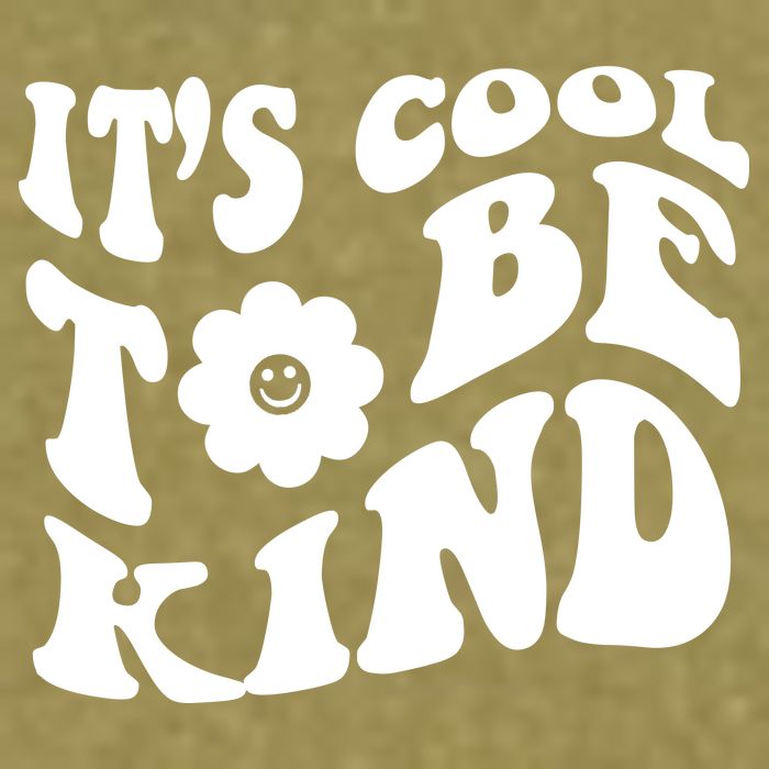 It's Cool To Be Kind Retro Quote Garment-Dyed Women's Muscle Tee