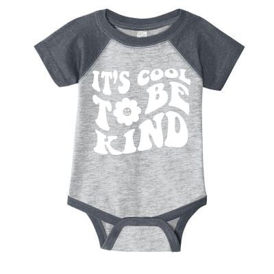 It's Cool To Be Kind Retro Quote Infant Baby Jersey Bodysuit