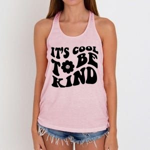 It's Cool To Be Kind Retro Quote Women's Knotted Racerback Tank