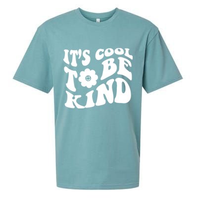 It's Cool To Be Kind Retro Quote Sueded Cloud Jersey T-Shirt