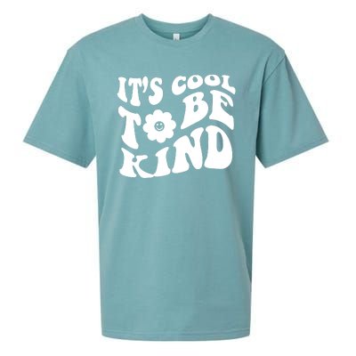 It's Cool To Be Kind Retro Quote Sueded Cloud Jersey T-Shirt