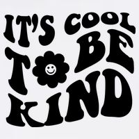 It's Cool To Be Kind Retro Quote Garment-Dyed Sweatshirt