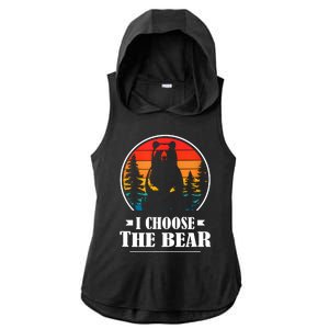 I Choose The Bear Angry Radical Feminist Gift Ladies PosiCharge Tri-Blend Wicking Draft Hoodie Tank