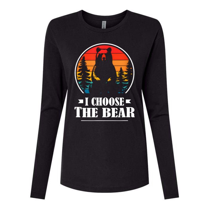 I Choose The Bear Angry Radical Feminist Gift Womens Cotton Relaxed Long Sleeve T-Shirt