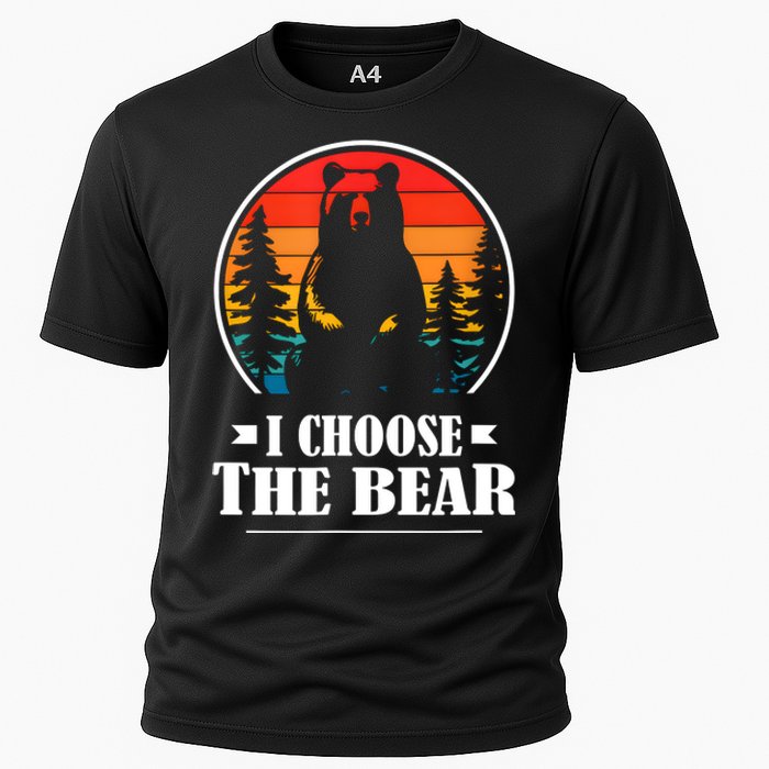 I Choose The Bear Angry Radical Feminist Gift Cooling Performance Crew T-Shirt