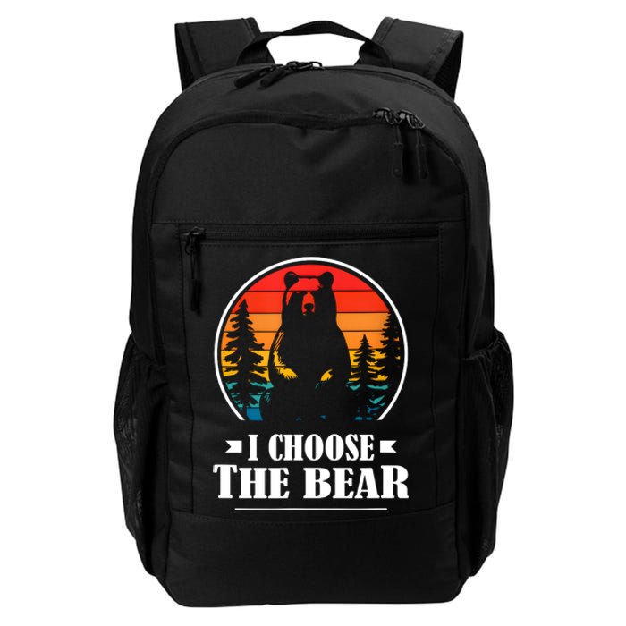 I Choose The Bear Angry Radical Feminist Gift Daily Commute Backpack