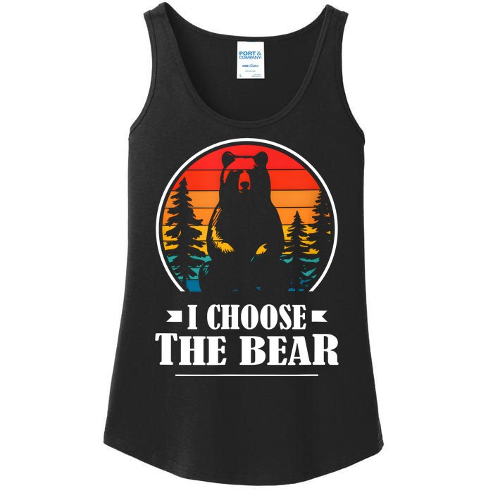 I Choose The Bear Angry Radical Feminist Gift Ladies Essential Tank