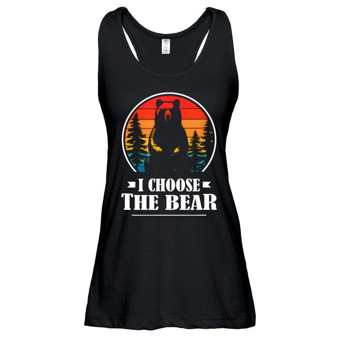 I Choose The Bear Angry Radical Feminist Gift Ladies Essential Flowy Tank