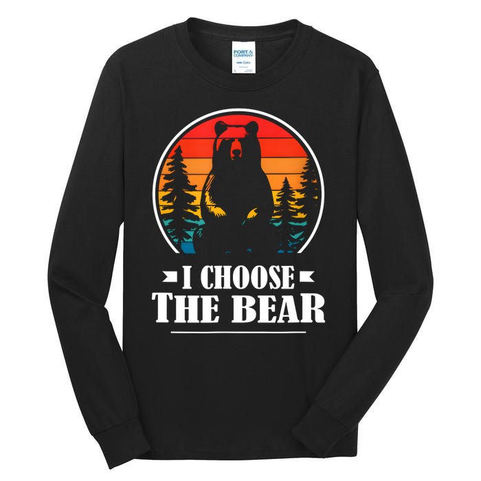 I Choose The Bear Angry Radical Feminist Gift Tall Long Sleeve T-Shirt