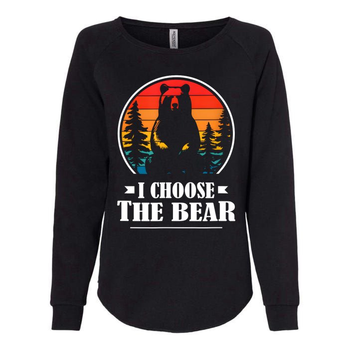 I Choose The Bear Angry Radical Feminist Gift Womens California Wash Sweatshirt