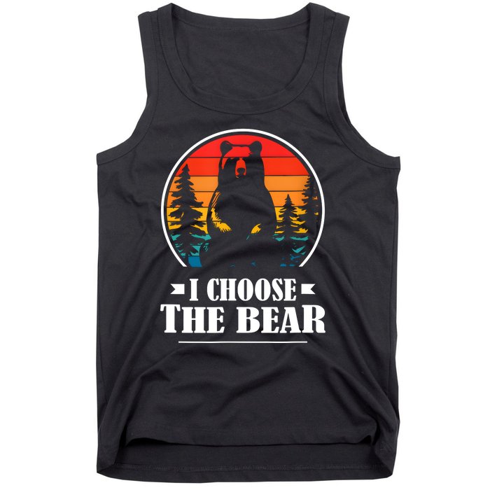 I Choose The Bear Angry Radical Feminist Gift Tank Top