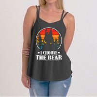 I Choose The Bear Angry Radical Feminist Gift Women's Strappy Tank