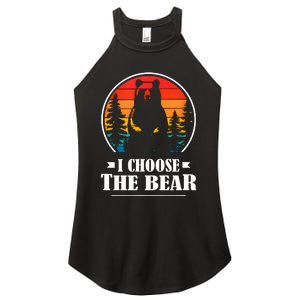 I Choose The Bear Angry Radical Feminist Gift Women's Perfect Tri Rocker Tank