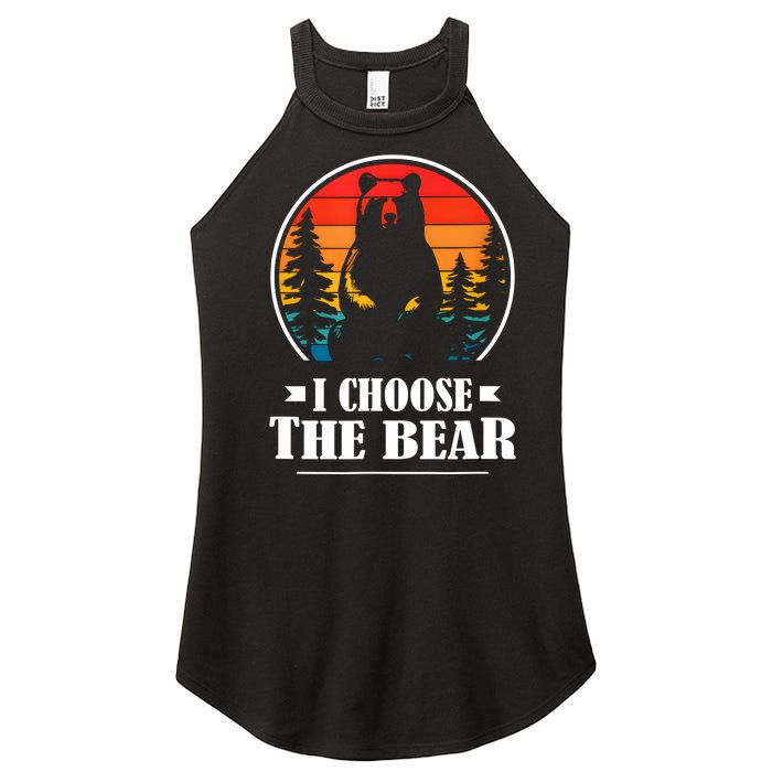 I Choose The Bear Angry Radical Feminist Gift Women's Perfect Tri Rocker Tank