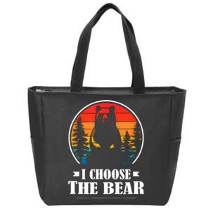 I Choose The Bear Angry Radical Feminist Gift Zip Tote Bag