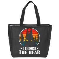 I Choose The Bear Angry Radical Feminist Gift Zip Tote Bag