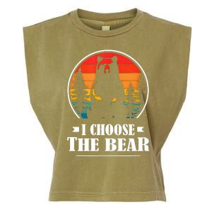 I Choose The Bear Angry Radical Feminist Gift Garment-Dyed Women's Muscle Tee