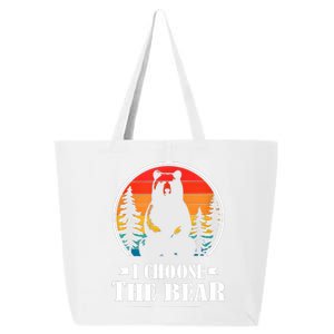 I Choose The Bear Angry Radical Feminist Gift 25L Jumbo Tote