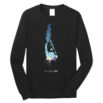 Id Climb Tha, Mountain Climber Gift Rock Climbing Long Sleeve Shirt