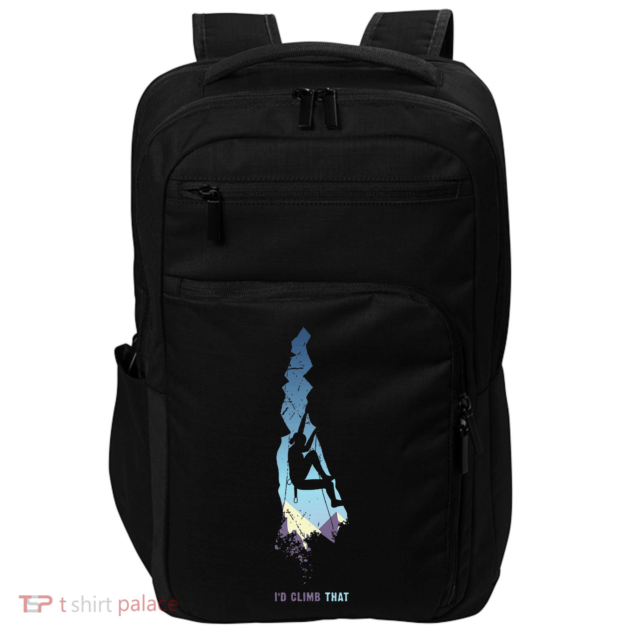 Id Climb Tha, Mountain Climber Gift Rock Climbing Impact Tech Backpack