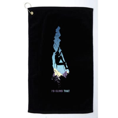 Id Climb Tha, Mountain Climber Gift Rock Climbing Golf Towel