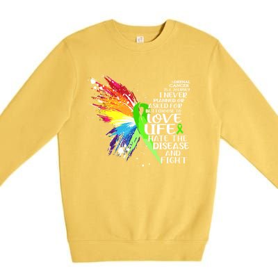 I Choose To Love Life And Fight Cute Gift Premium Crewneck Sweatshirt