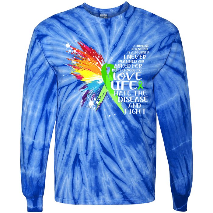 I Choose To Love Life And Fight Cute Gift Tie-Dye Long Sleeve Shirt