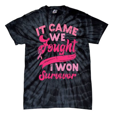 It came together we fought I won breast cancer awareness Tie-Dye T-Shirt