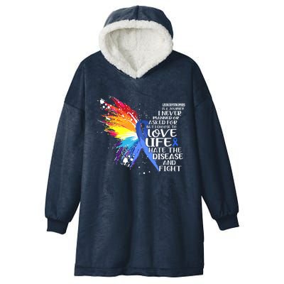 I Choose To Love Life And Fight Funny Gift Hooded Wearable Blanket