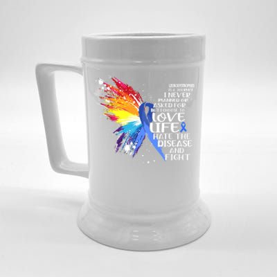 I Choose To Love Life And Fight Funny Gift Beer Stein