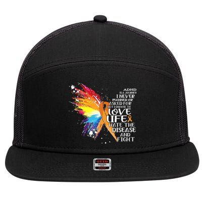 I Choose To Love Life And Fight Gift 7 Panel Mesh Trucker Snapback Hat