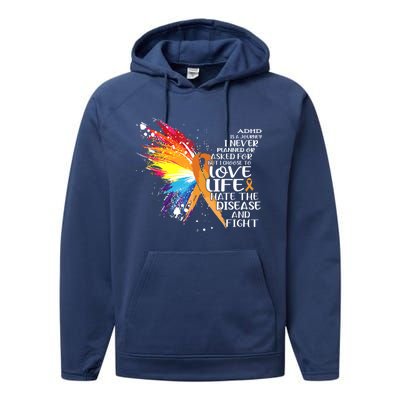 I Choose To Love Life And Fight Gift Performance Fleece Hoodie