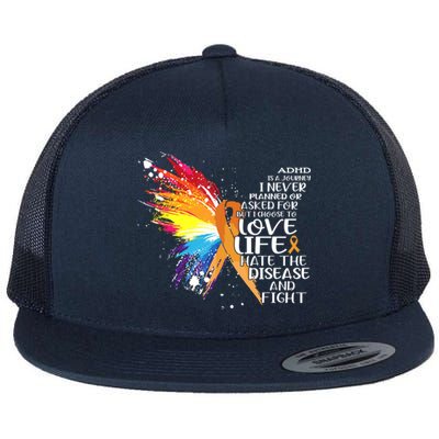 I Choose To Love Life And Fight Gift Flat Bill Trucker Hat