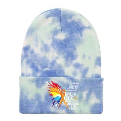 I Choose To Love Life And Fight Gift Tie Dye 12in Knit Beanie