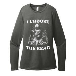 I Choose The Bear Safer In The Woods With A Bear Than A Man Womens CVC Long Sleeve Shirt