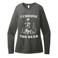 I Choose The Bear Safer In The Woods With A Bear Than A Man Womens CVC Long Sleeve Shirt