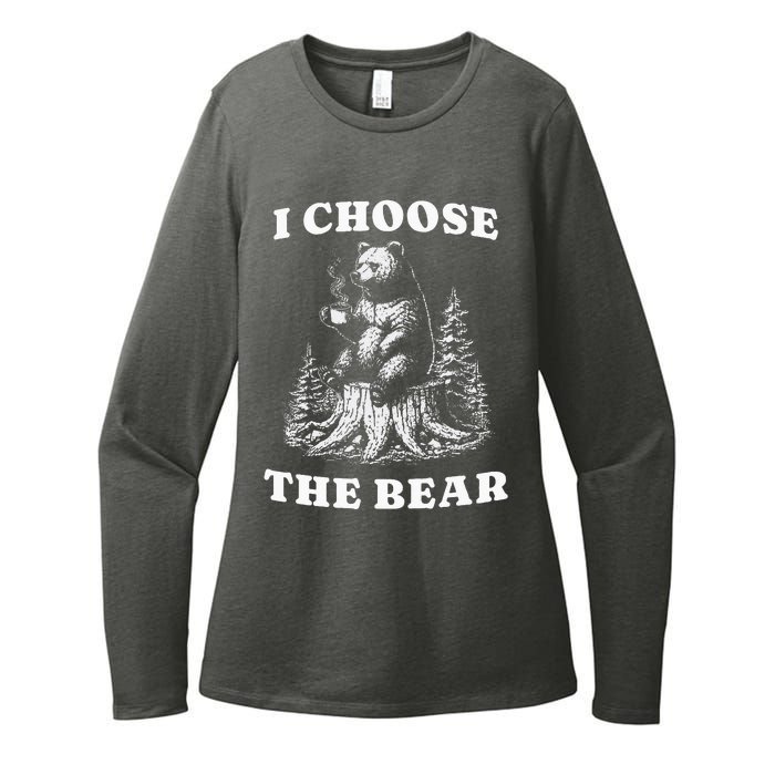 I Choose The Bear Safer In The Woods With A Bear Than A Man Womens CVC Long Sleeve Shirt