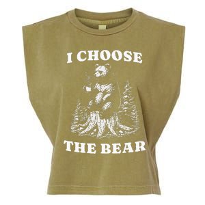 I Choose The Bear Safer In The Woods With A Bear Than A Man Garment-Dyed Women's Muscle Tee