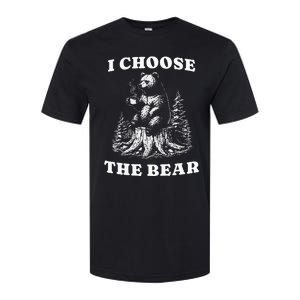 I Choose The Bear Safer In The Woods With A Bear Than A Man Softstyle CVC T-Shirt