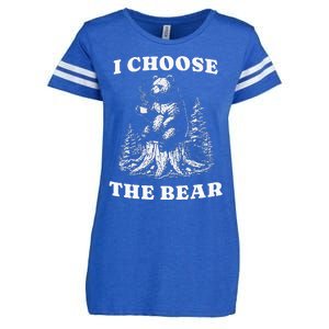 I Choose The Bear Safer In The Woods With A Bear Than A Man Enza Ladies Jersey Football T-Shirt