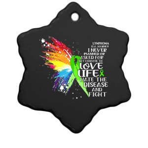 I Choose To Love Life And Fight Gift Ceramic Star Ornament