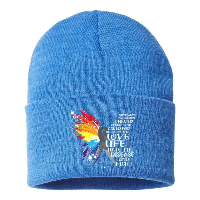 I Choose To Love Life And Fight Cool Gift Sustainable Knit Beanie