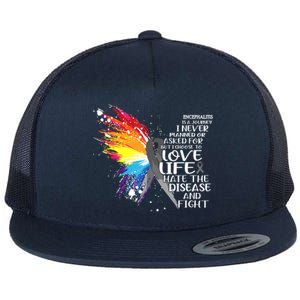 I Choose To Love Life And Fight Cool Gift Flat Bill Trucker Hat