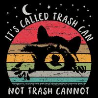 ItS Called Trash Can Not Trash Cannot Retro Vintage Raccoon Flat Bill Trucker Hat