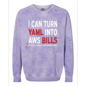 I Can Turn Yaml Into Aws Bill.S Colorblast Crewneck Sweatshirt