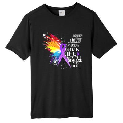 I Choose To Love Life And Fight Funny Gift Tall Fusion ChromaSoft Performance T-Shirt