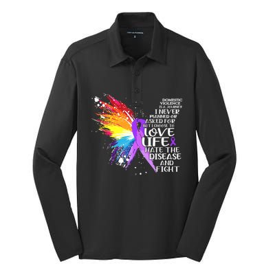 I Choose To Love Life And Fight Funny Gift Silk Touch Performance Long Sleeve Polo