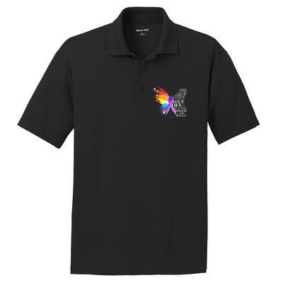 I Choose To Love Life And Fight Funny Gift PosiCharge RacerMesh Polo